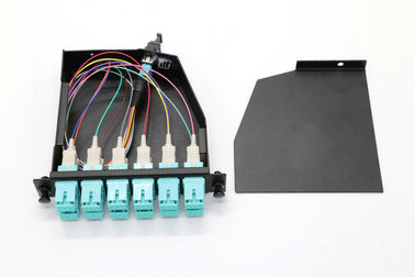 Tableau de connexions optique duplex adapté aux besoins du client de la fibre MPO MPO au port des connecteurs 12 de LC