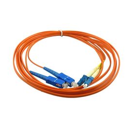 Corde de correction optique duplex de fibre multimode de LC avec le câble optique de la fibre 3,0